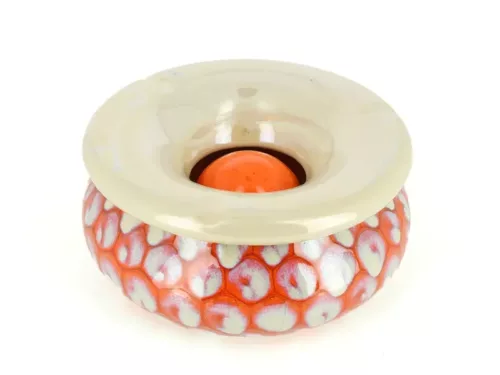 Grand cendrier orange céramique