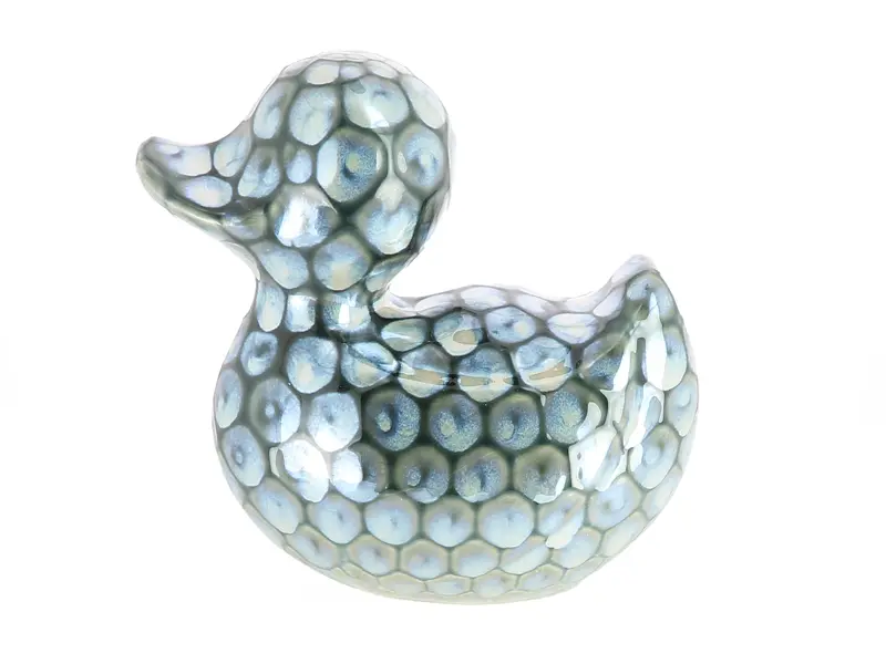 Canard gris en céramique. Objet déco signé VERO VAGH à Salernes