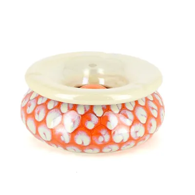 grand cendrier orange céramique fait main Salernes