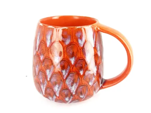 Grand mug rond orange