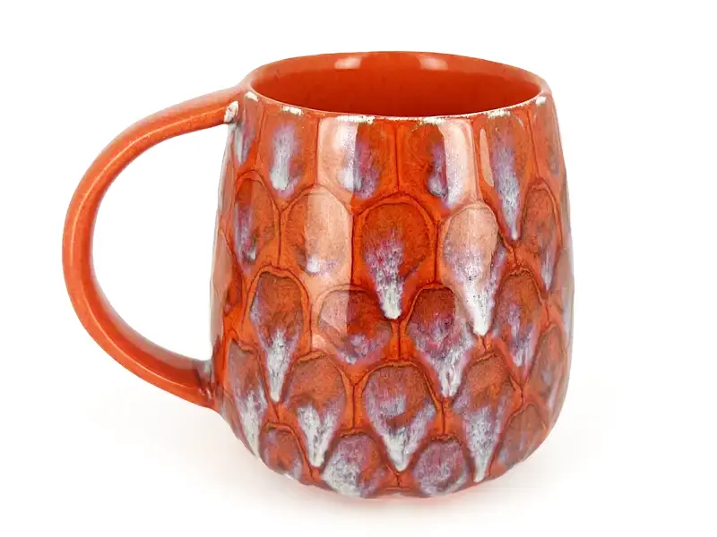 Grand mug rond orange – Image 3