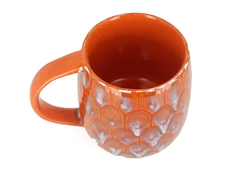 Grand mug rond orange – Image 2