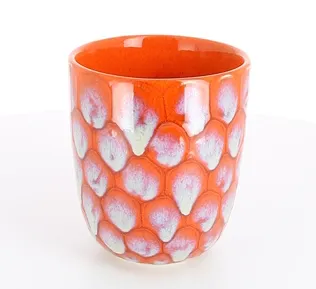 Grande tasse sans anse orange – Image 4