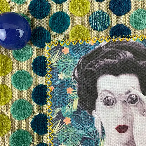 Pochette en tissu VERO VAGH céramique artistique et textile à Salernes en Provence