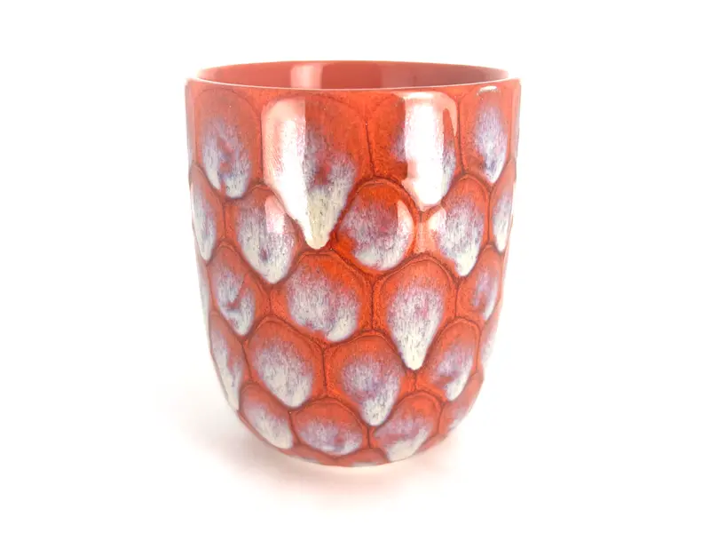 Grande tasse orange sans anse orange par Véro Vagh à Salernes