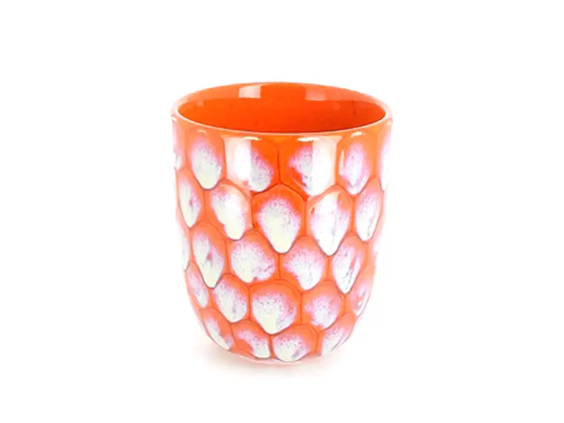 Grande tasse orange sans anse orange par Véro Vagh à Salernes