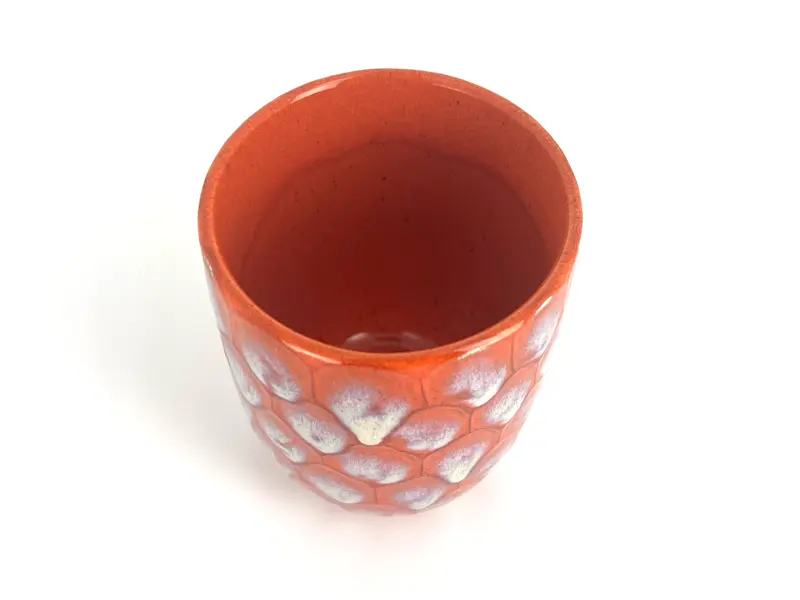 Grande tasse sans anse orange – Image 3